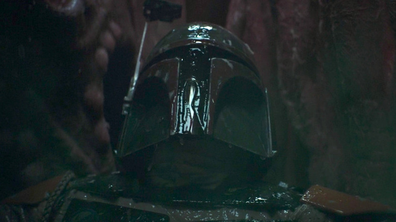 Boba Fett wedged inside the Sarlacc in The Book of Boba Fett (2021)