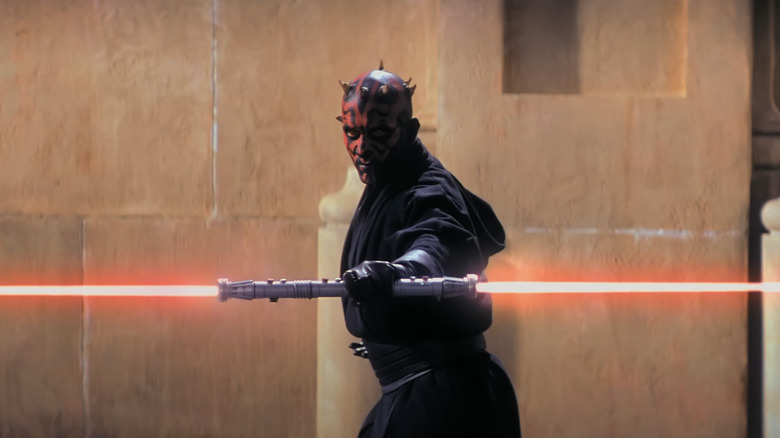 Darth Maul holding lighsaber