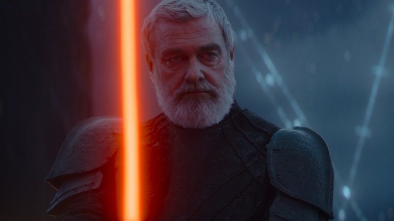 Baylan Skoll wielding his orange-red lightsaber in "Star Wars: Ahsoka" (2023-present)