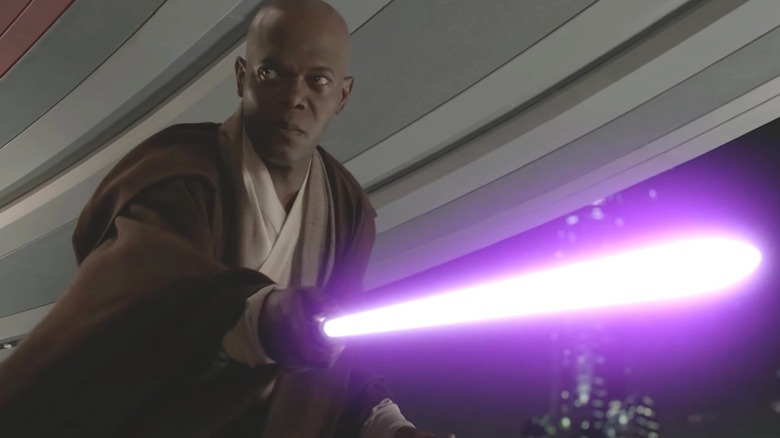 Mace Windu with lightsaber