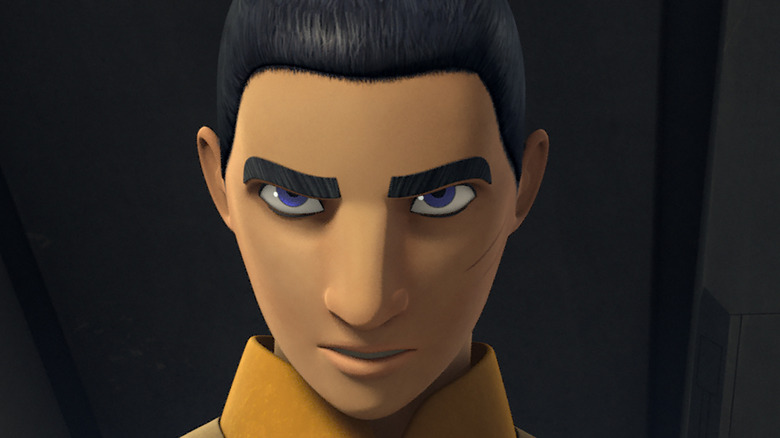 Short-haired Ezra Bridger glares