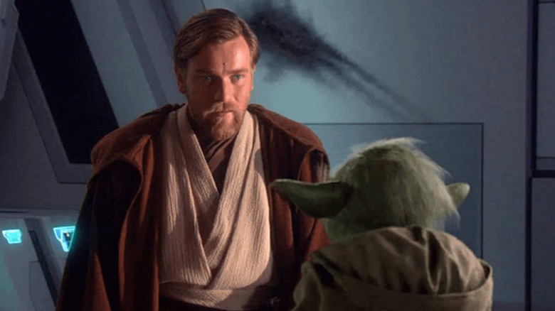 Obi-Wan Kenobi speaking to Yoda in "Revenge of the Sith"