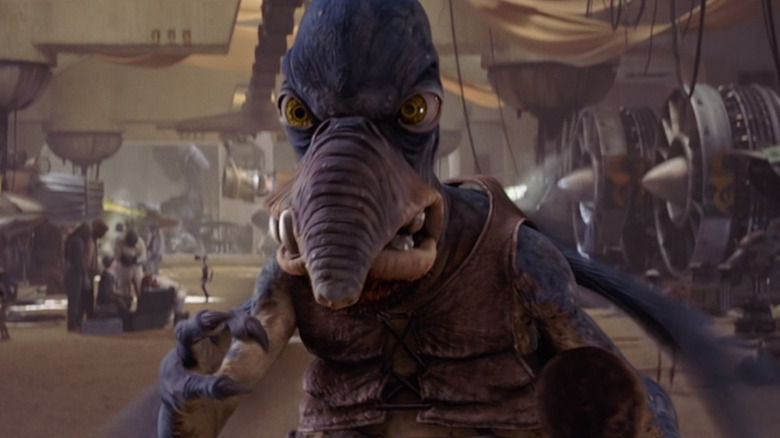 Watto cursing himself after losing a Chance Cube match in "The Phantom Menace"