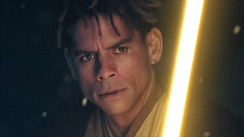 Yord Fandar wielding a yellow lightsaber in Star Wars: The Acolyte (2024)