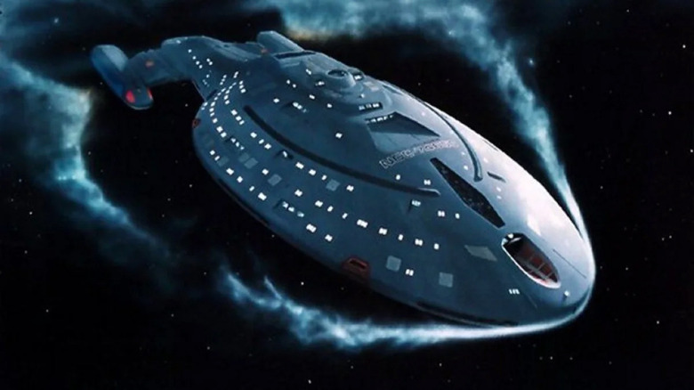 The USS Voyager in space
