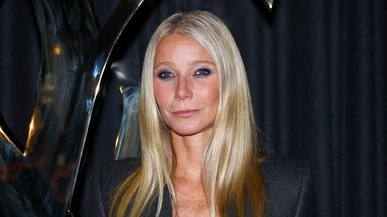 Gwyneth Paltrow wearing a gray blazer