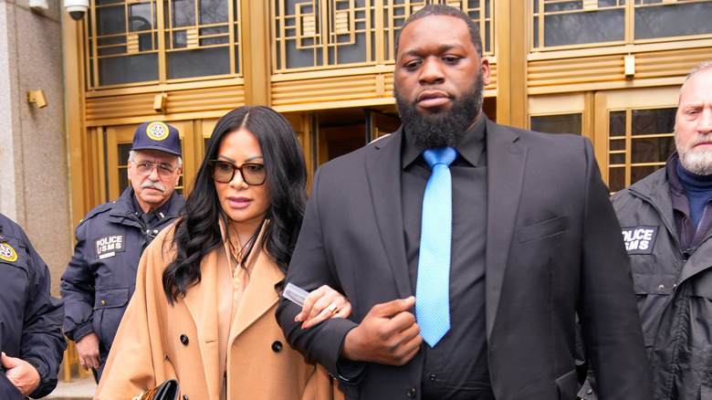 Jen Shah exiting courthouse