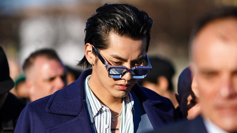 Kris Wu in blue sunglasses