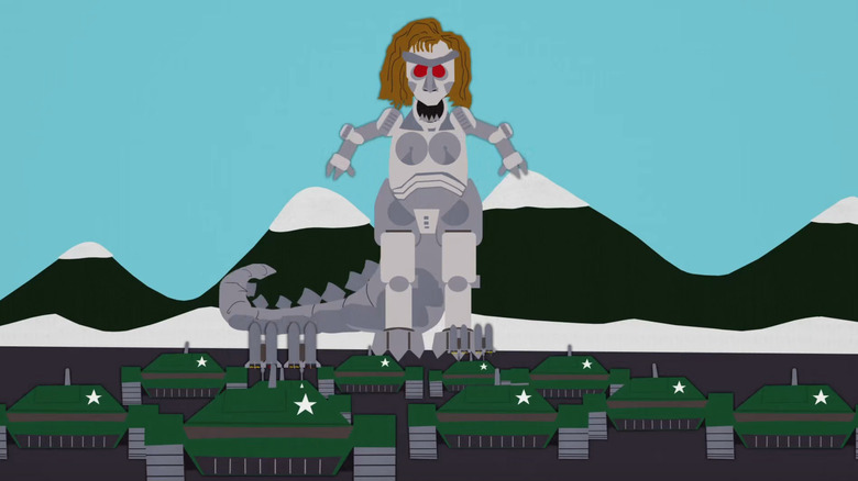 Streisand as giant robot