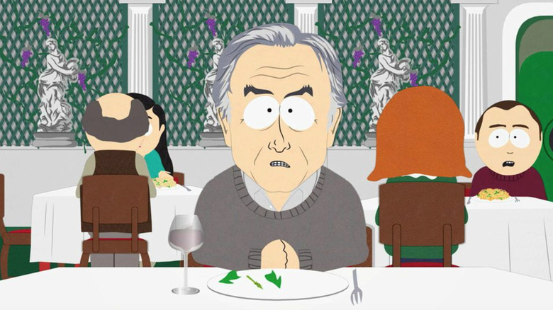 Richard Dawkins eating food