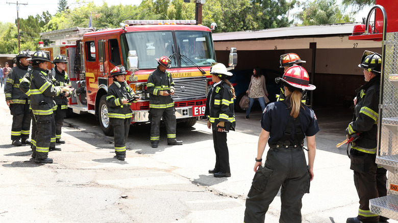 The Station 19 crew gathers together
