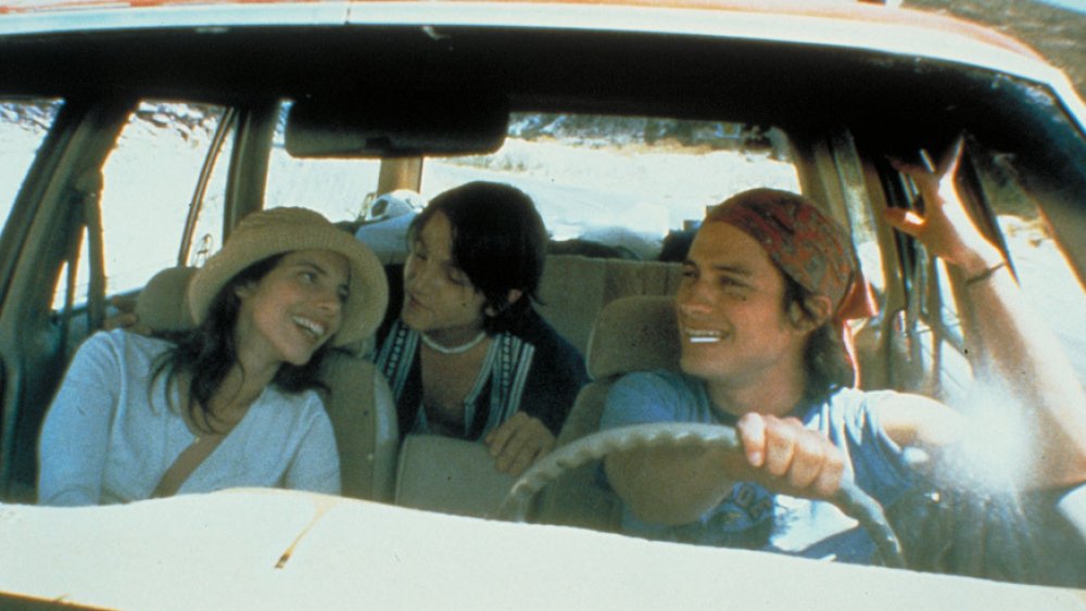 Maribel Verdú as Luisa Cortés, Gael García Bernal as Julio Zapata, and Diego Luna as Tenoch Iturbide in Y Tu Mamá También