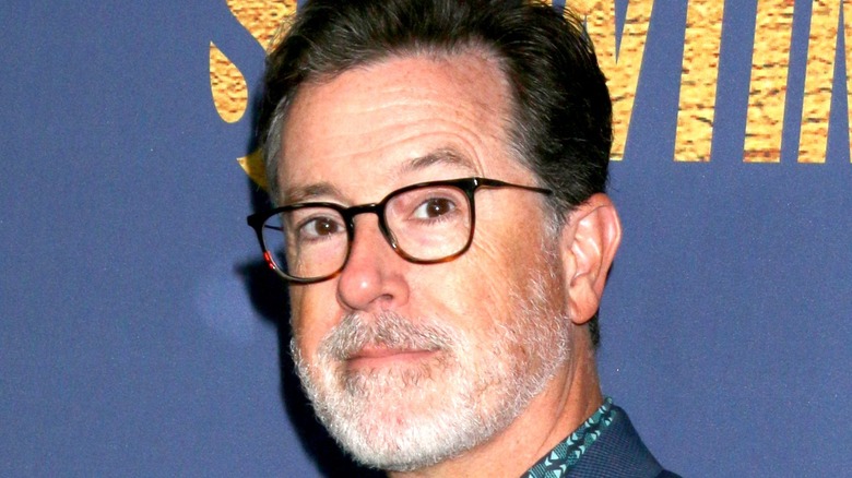 Stephen Colbert raising eyebrow