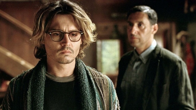 Shooter looking at a confused Mort in "Secret Window"