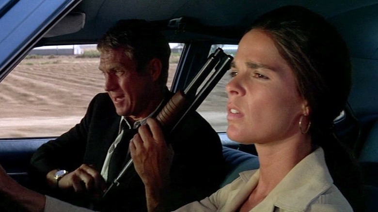 Carol and Doc driving in "The Getaway" (1972)