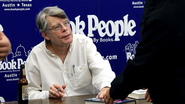 Stephen King at a book signing