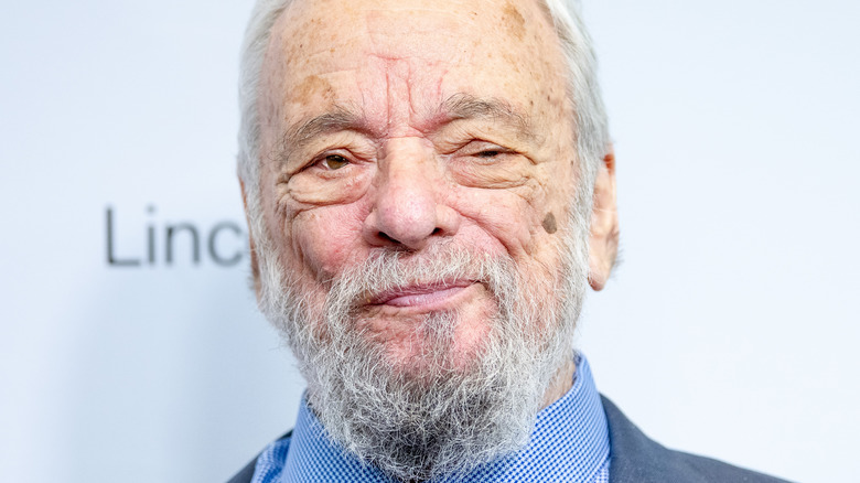 Stephen Sondheim smiling