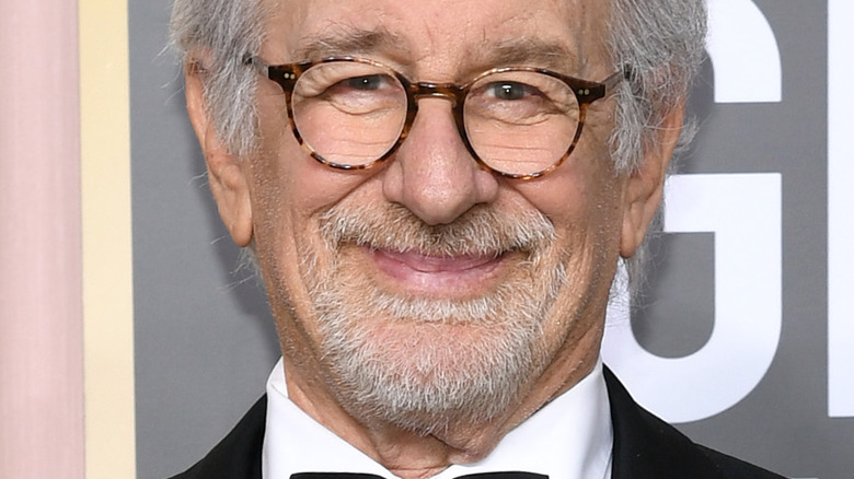 Steven Spielberg smiles