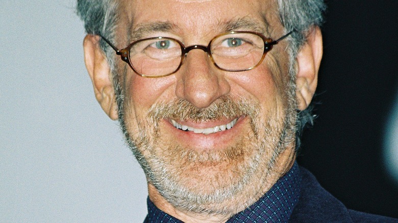 Steven Spielberg smiles