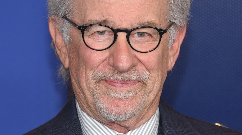 Steven Spielberg smiling into camera
