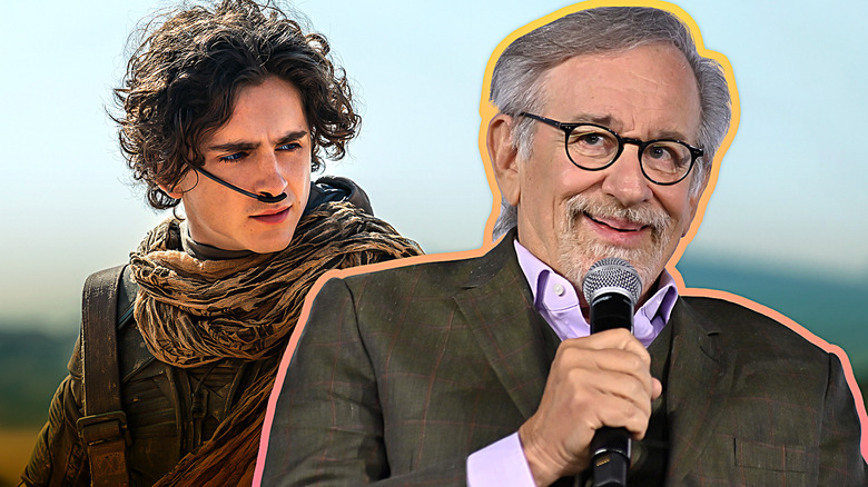 Timothee Chalamet adn Steven Spielberg