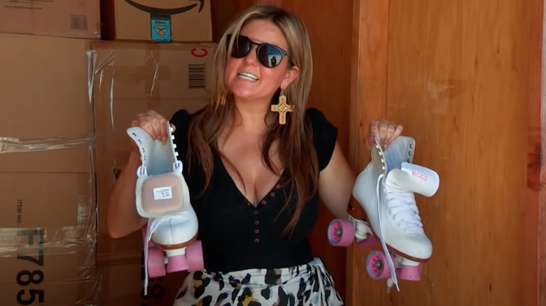Brandi Passante holding skates