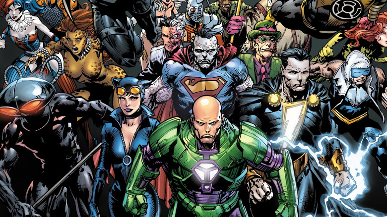 Lex Luthor leading a team of other villains