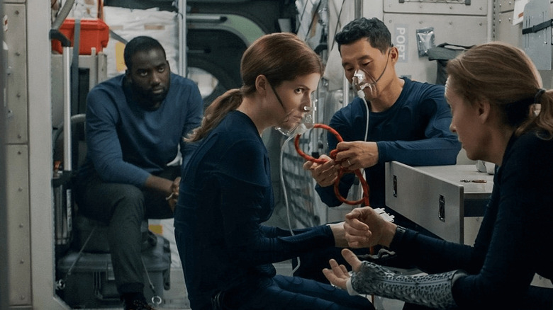 (L-R) SHAMIER ANDERSON as MICHAEL ADAMS, ANNA KENDRICK as ZOE LEVENSON, DANIEL DAE KIM as DAVID KIM and TONI COLLETTE as MARINA BARNETT