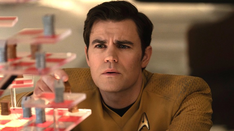 Captain Kirk looking confused in Star Trek: Strange New Worlds (2025)