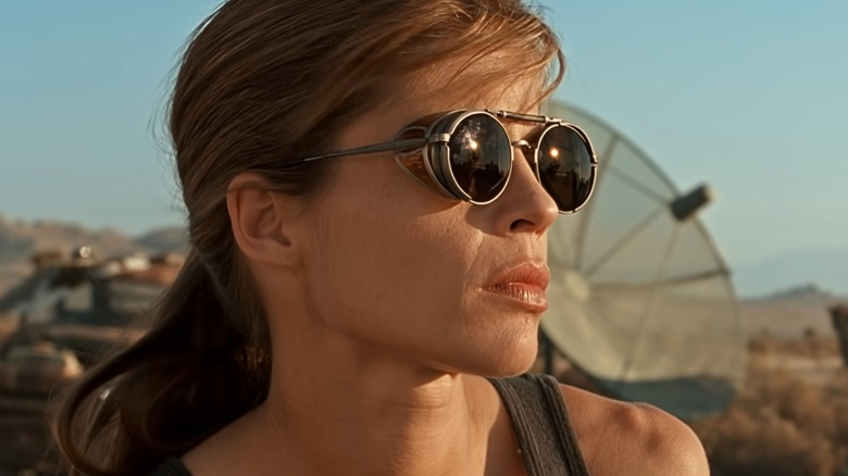 Sarah Connor in sunglasses