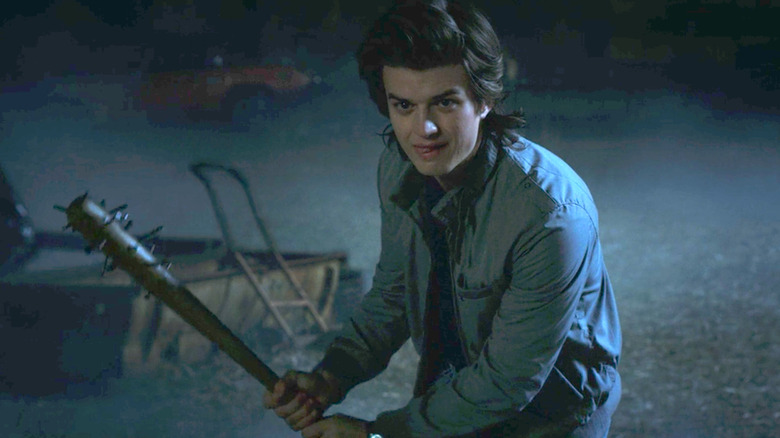 Steve Harrington holding a baseball bat in Stranger Things