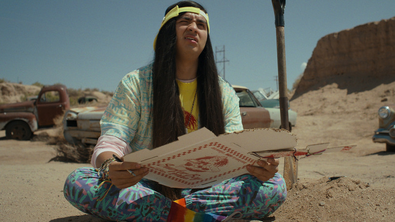 Argyle sitting with a pizza box in Stranger Things