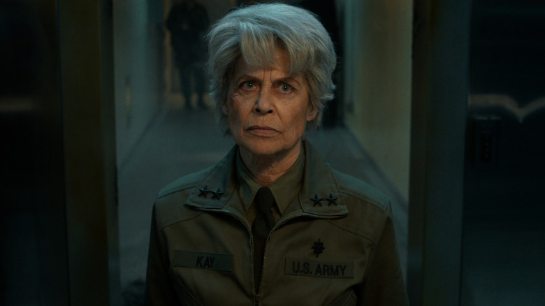 Dr. Kay looking stern in Stranger Things