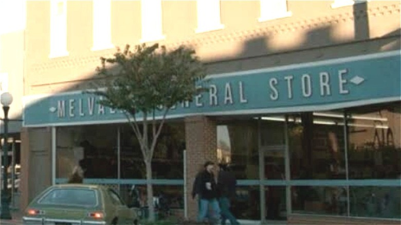 Melvaid's General Store exterior in "Stranger Things" (2016-2025)