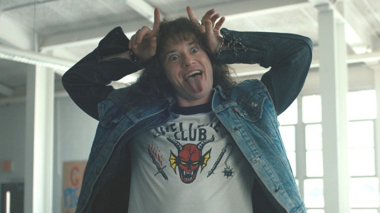 Eddie sticking his tongue out 
