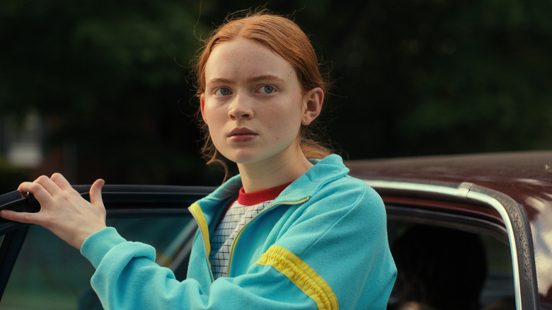 Sadie Sink looking serious