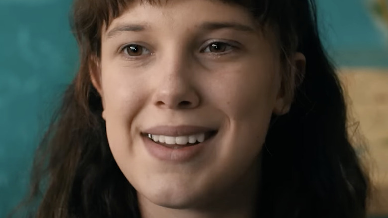 Eleven from Stranger Things smiling