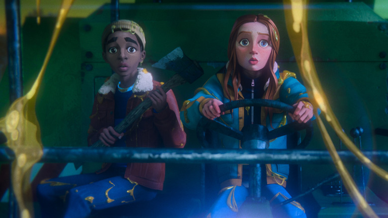 Max and Lucas stress out in "Stranger Things: Tales from '85"