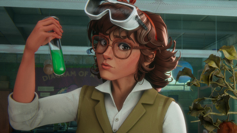 Anna Baxter gets enthusiastic about chemicals in "Stranger Things: Tales from '85"