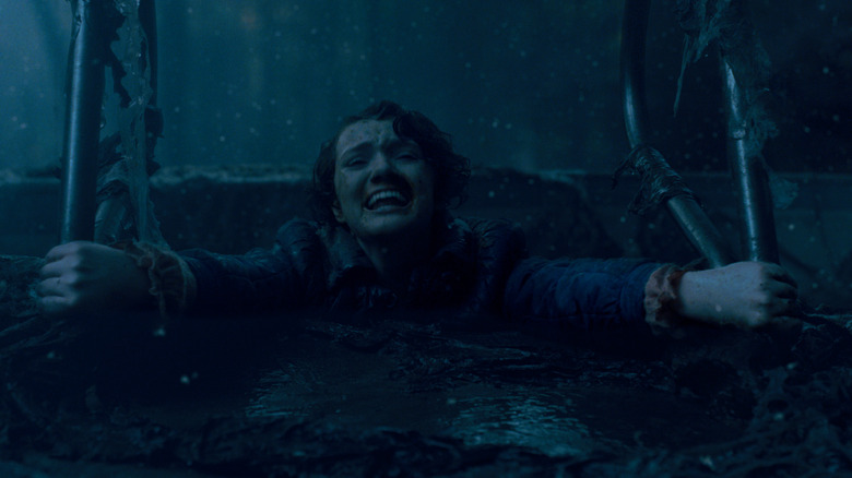 Barb getting pulled toward the Upside Down on Stranger Things