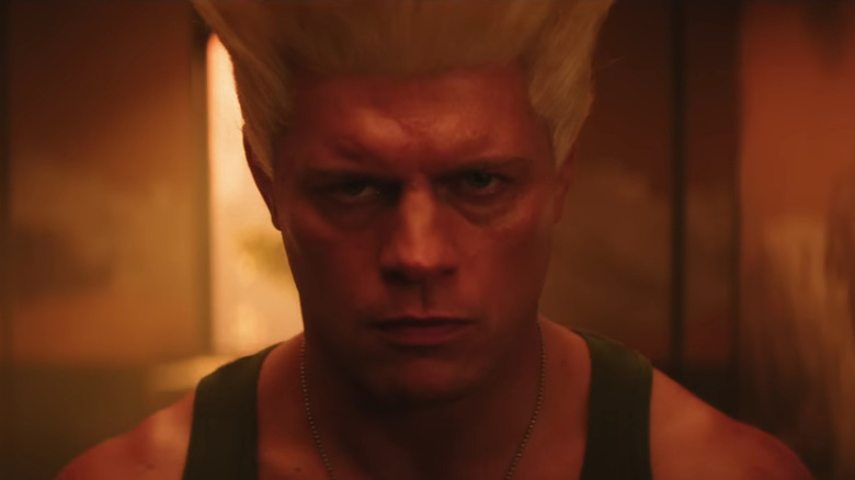 Guile looking intense in Street Fighter