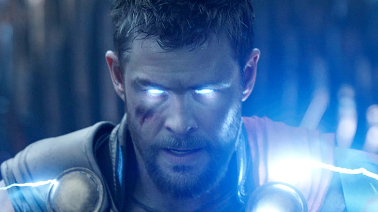 Thor's eyes glow