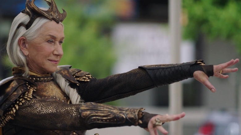 Helen Mirren engaging in evil