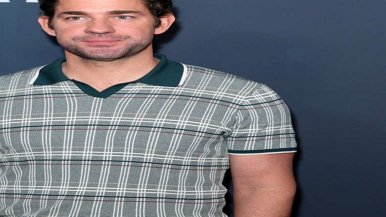 John Krasinski staring at "Jack Ryan" premiere