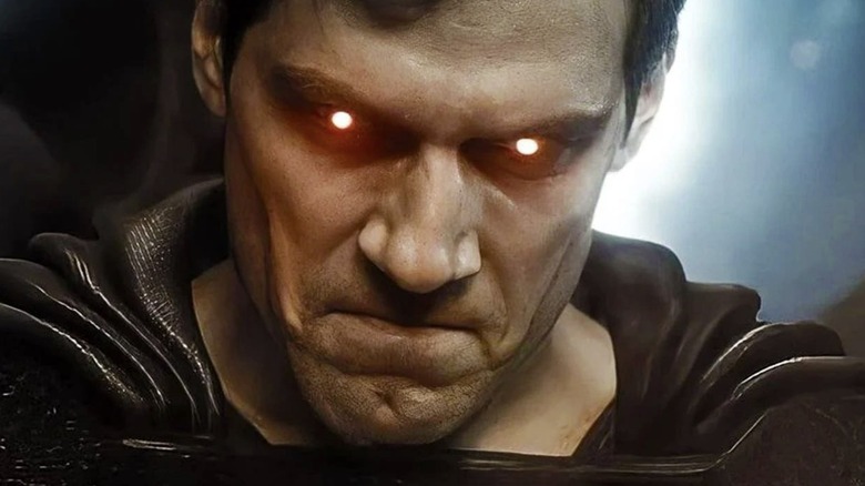 Superman's eyes glowing