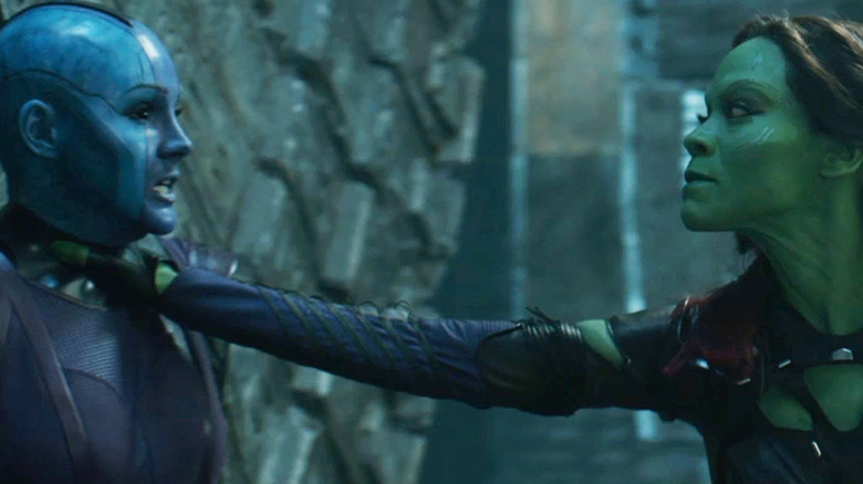 Gamora attacks Nebula