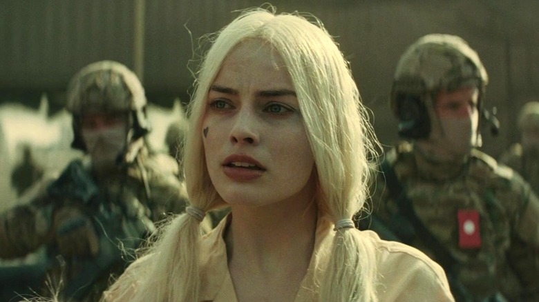 Harley Quinn looking confused in Suicide Squad