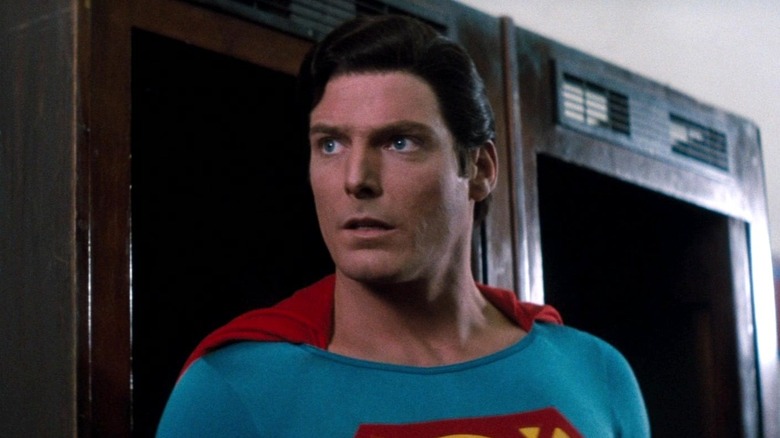 Superman looking to the side in Superman IV: The Quest for Peace