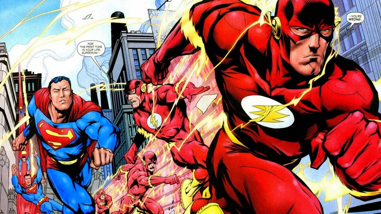 Flash racing Superman