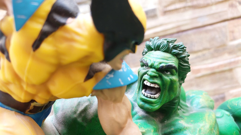 Hulk and Wolverine action figures
